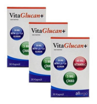 Vitaglucan Beta Glukan Vitamin C Çinko Aromasız Yetişkin Vitamin 3x30 Kapsül