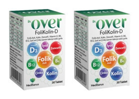 Dr. Over Folikolin-D Bitki Ekstralar Yetişkin Vitamin 2x30 Tablet