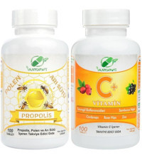 Propolis Polen Arı Sütü Vitamin C Propolis Yetişkin Vitamin 100 Tablet