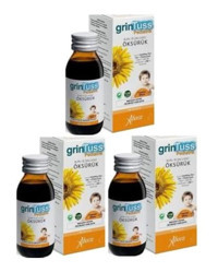 grintuss Çocuk Öksürük Şurubu Bitki Ekstralar Çocuk Vitamin 3x128 gr