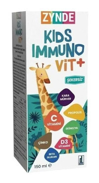 Zynde Kids Immuno Vit+ Aromasız Yetişkin Vitamin 150 ml