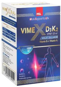 Msl Vimex Vitamin D3K2 Aromasız Yetişkin Vitamin 20 ml