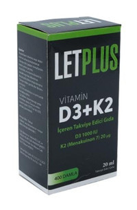 Balance Sağlık D3+K2 Aromasız Yetişkin Vitamin 20 ml
