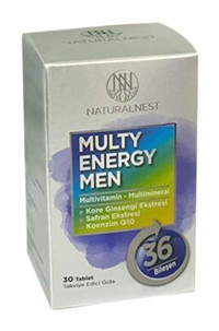 Naturalnest Multy Energy Men Aromasız Yetişkin Vitamin 30 Tablet