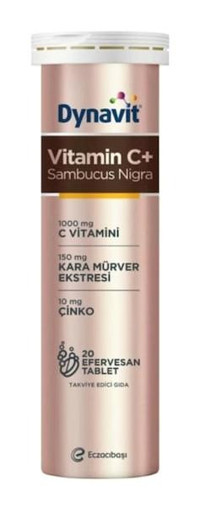 Dynavit Vitamin C Sambucus Nigra Karamürverli Yetişkin Vitamin 20 Tablet