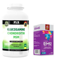 Glucosamine Glucosamine Chondroitin Msm - Vitamin D3 K2 Aromasız Yetişkin Vitamin 300 Tablet - 20 ml