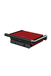 Grundig CG 4046 6 Dilim Granit Çıkartılabilir Plaka Çift Taraflı 2400 W Izgaralı Kırmızı Tost Makinesi