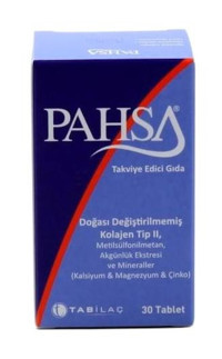 Pahsa Tip 2 Kolojen Aromasız Yetişkin Vitamin 30 Tablet