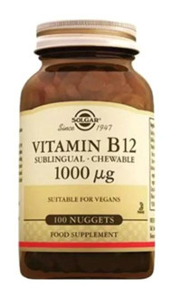 Solgar Vitamin B12 Aromasız Yetişkin Vitamin 100 Tablet