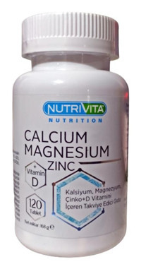 Nutrivita Calcium Magnesium Aromasız Yetişkin Vitamin 120 Tablet