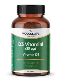 Wooggs Vital Vitamin D3 Aromasız Yetişkin Vitamin 60 Tablet