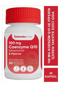 Imuneks Farma Coenzyme Q10 Aromasız Yetişkin Vitamin 30 Tablet