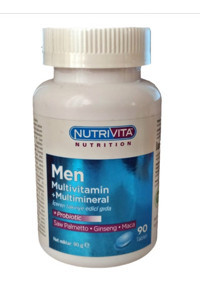 Nutrivita Men Multivitamin Multimineral Aromasız Yetişkin Vitamin 90 Tablet