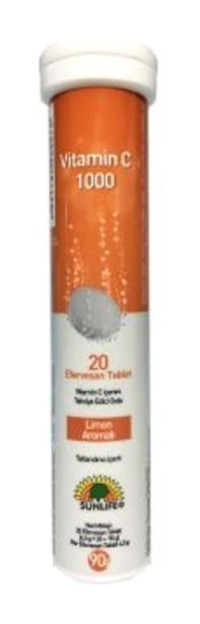 Sunlife Vitamin C Portakallı Yetişkin Vitamin 20 Tablet