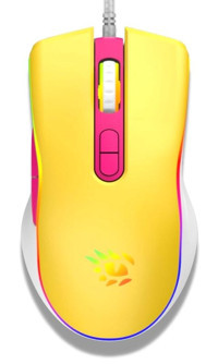 Katsuta T4-1665 RGB Ergonomik Makrolu Kablolu Sarı Optik Gaming Mouse