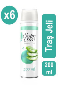 Gillette Satin Care Hassas Ciltler İçin Tıraş Köpüğü 6x200 ml