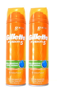 Gillette Fusion Ultra Seyahat Boyu Hassas Ciltler İçin Tıraş Köpüğü 2x200 ml