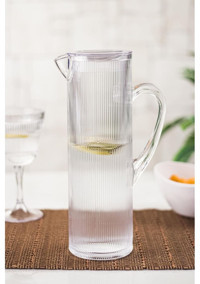 Bena Life Barok Akrilik 1.5 lt Kapaklı Sürahi Şeffaf