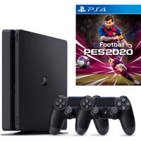 Sony Playstation 4 Slim 500 GB + 2 DualShock Kol + PS4 PES 2020