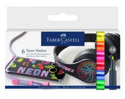 Faber-Castell Markör 6 Adet Doldurulabilir Çok Renkli Tahta Kalemi