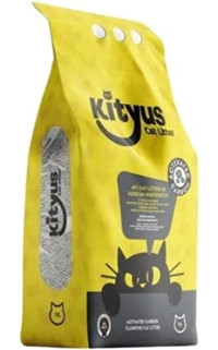Kityus Kokusuz Topaklanan İnce Taneli Aktif Karbonlu Bentonit Kedi Kumu 10 lt