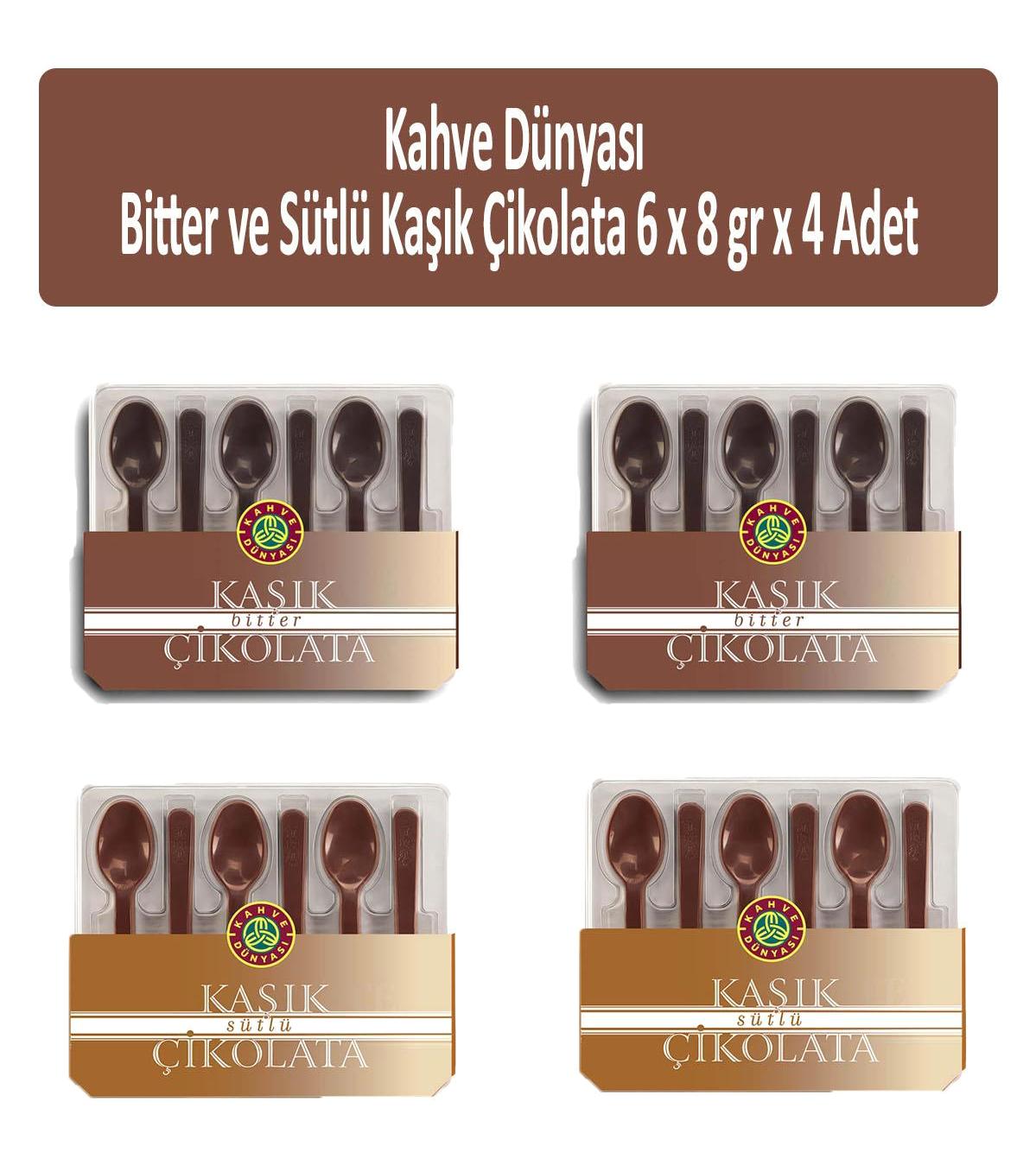 Kahve Dünyası Kaşık Bitter Sütlü Çikolata 24x8 gr