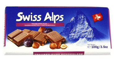 Swiss Alps Tablet Fındıklı Üzümlü Çikolata 100 gr