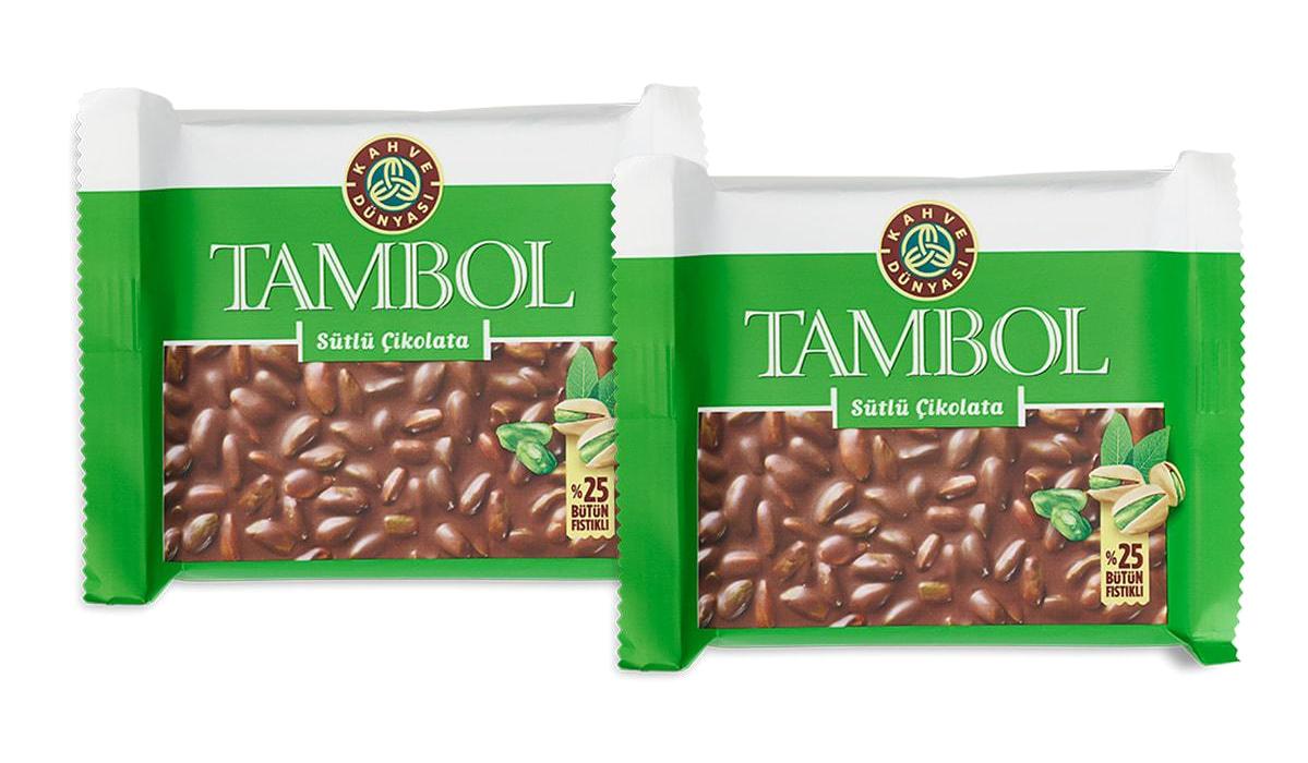 Kahve Dünyası Tambol Antep Fıstıklı Çikolata 2x77 gr
