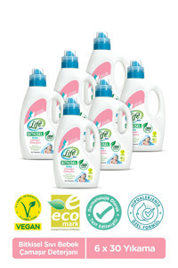 Life By Fakir %100 Bitkisel Bazlı Vegan 6x1500 ml Sıvı Çamaşır Deterjanı