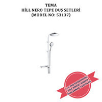 Tema 53136 Yağmurlama Sürgülü Mafsallı Duş Seti