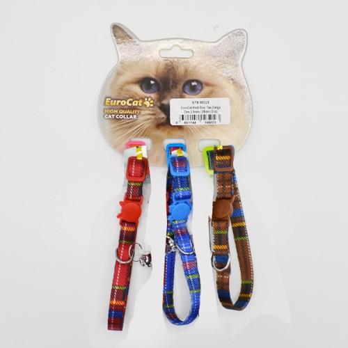 Eurocat Çok Renkli Ayarlanabilir Gezdirme Boyun Kedi Tasması