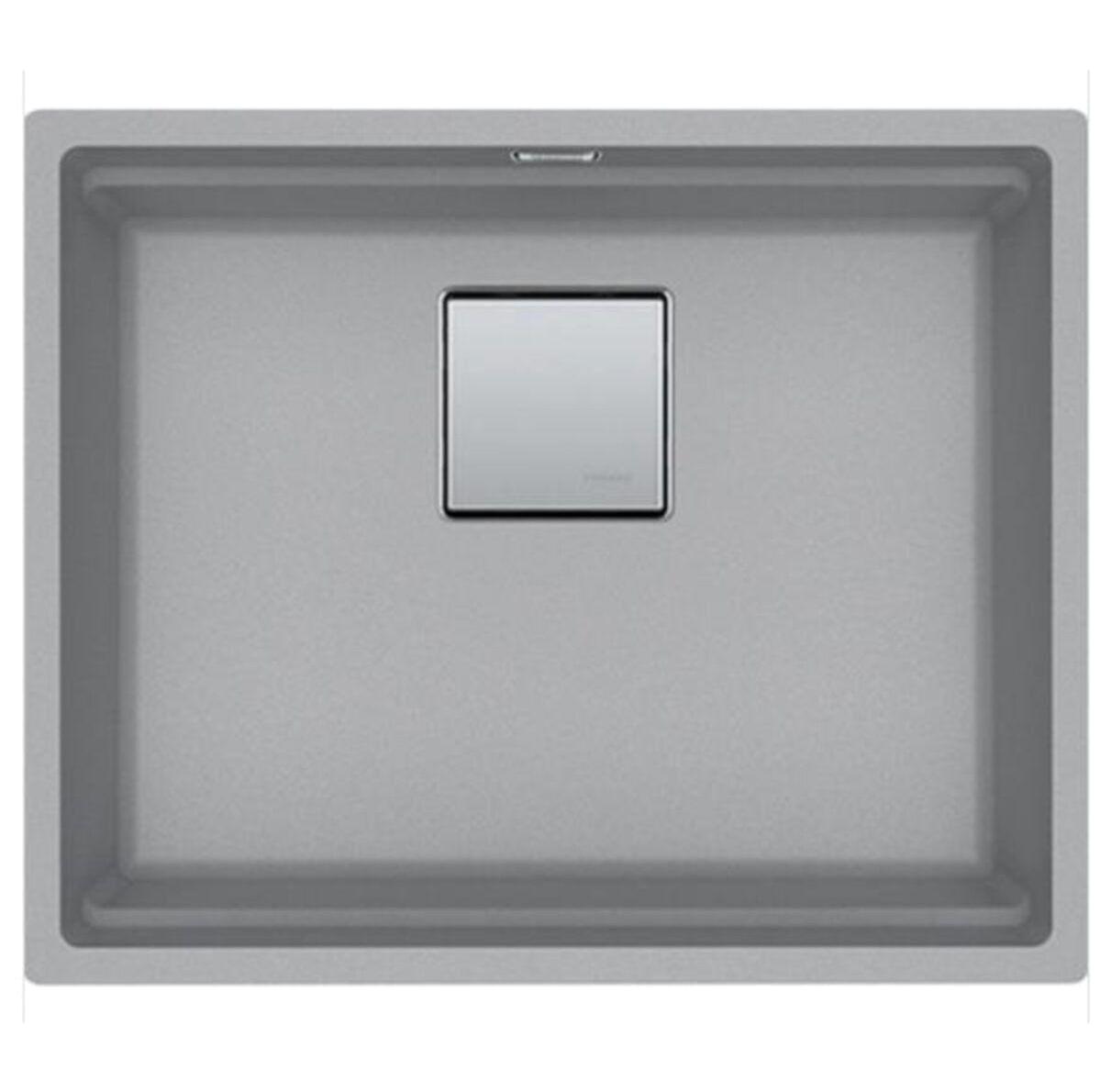 Franke Kubus 2 Kng 110-52 Fragranite 460 mm Damlalıksız Tezgah Üstü Tek Gözlü Dikdörtgen Orta Granit Eviye Gri