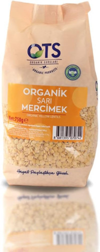 OTS Organik Sarı Mercimek 750 gr