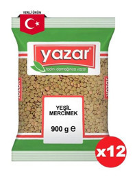 Yazar Yeşil Mercimek 12x900 gr