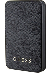 Guess Lisanslı PU Deri 4G Logolu 5000 mAh Powerbank Siyah