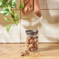 Emsan New Glass 1 Parça Silindir - Yuvarlak Cam Saklama Kabı 1 lt