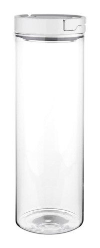 Klt 1 Parça Silindir - Yuvarlak Cam Saklama Kabı 950 ml
