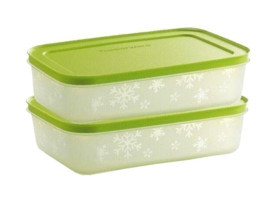 Tupperware Alaska 2 Parça Dikdörtgen Plastik Saklama Kabı 2x1 lt