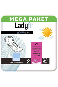 Lady Fit Organik Antialerjik İnce Uzun 64'lü Hijyenik Ped 1 Adet