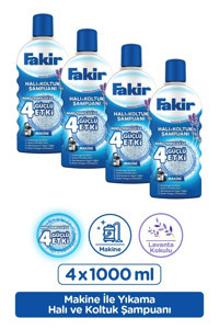Fakir Nano Teknolojili Lavantalı Elde Yıkama Halı Şampuanı 4 x 1 lt