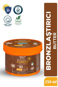 Mixup Havuç Yağı-Kakao Yağı 30 Faktör Vücut İçin Bronzlaştırıcı Yağ 250 ml
