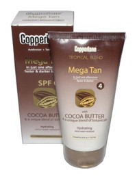 Coppertone Mega Tan Kakao Yağı Hızlı 4 Faktör Vücut-Yüz İçin Bronzlaştırıcı Krem 150 ml