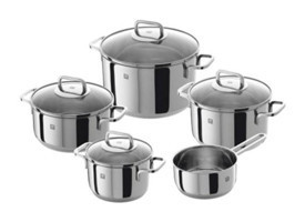 Zwilling Quadro 9 Parça Çelik Tencere Seti