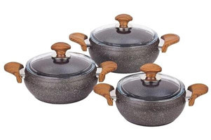 Özkent Granit 6 Parça Granit Tencere Seti