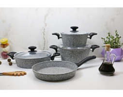 Evita Eco Bio 7 Parça Granit Tencere Seti