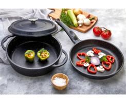 Polo Chef 3 Parça Granit Tencere ve Tava Seti