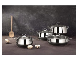 Bonera Stella Steel 4 Parça Çelik Tencere Seti