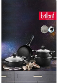 Brillant Petra 7 Parça Döküm - Granit Tencere ve Tava Seti