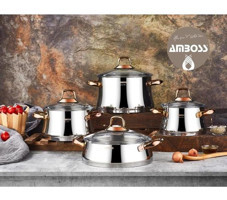 Amboss Oregon 8 Parça Çelik Tencere Seti