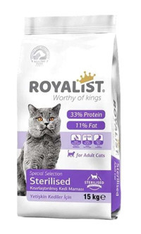 Royalist Somonlu Kısırlaştırılmış Yetişkin Kuru Kedi Maması 15 kg